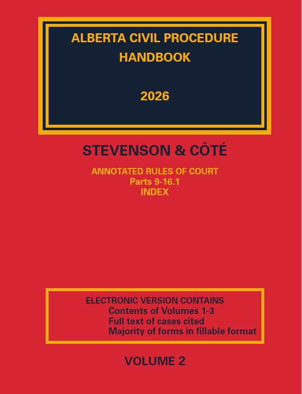 alberta civil procedure handbook 